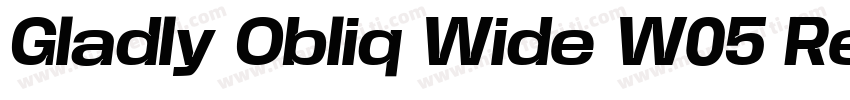Gladly Obliq Wide W05 Regular字体转换
